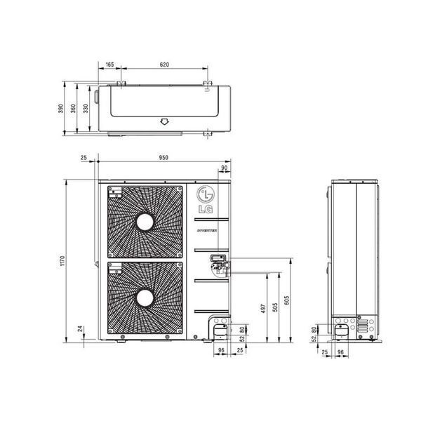 Зовнішній блок Multi FDX LG FM40AH 78593 фото